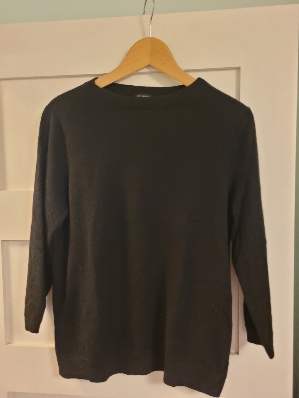 Talbots 100% Cashmere Crew/Funnel Neck 3/4 Sleeve Sweater